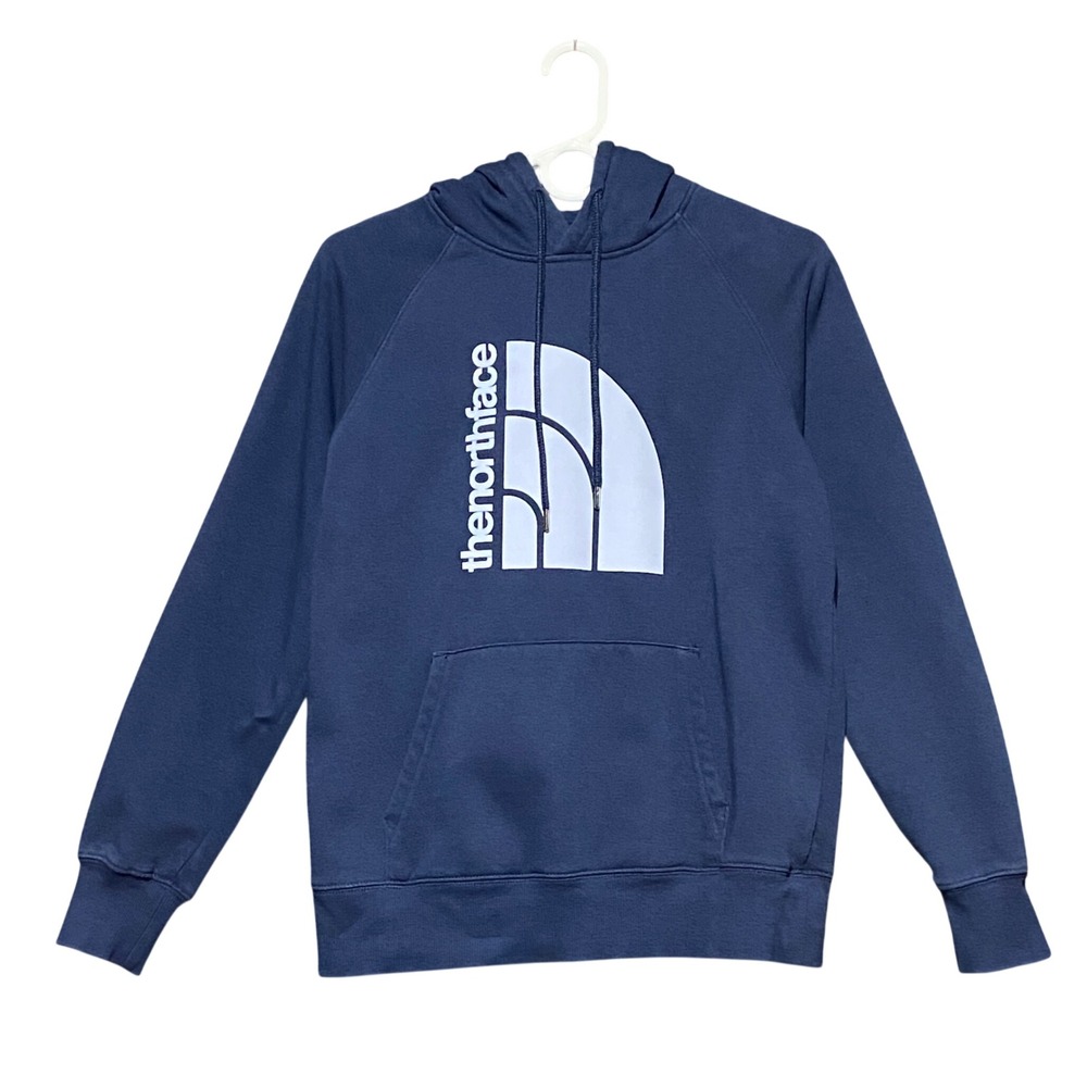 The North Face Women's Size‎ S Navy Jumbo Half Dome Logo Hoodie Pullover Iconic